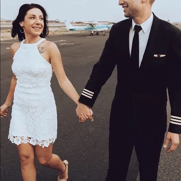 Love Poem Ivory Lace Mini Dress - Picture 9 of 10